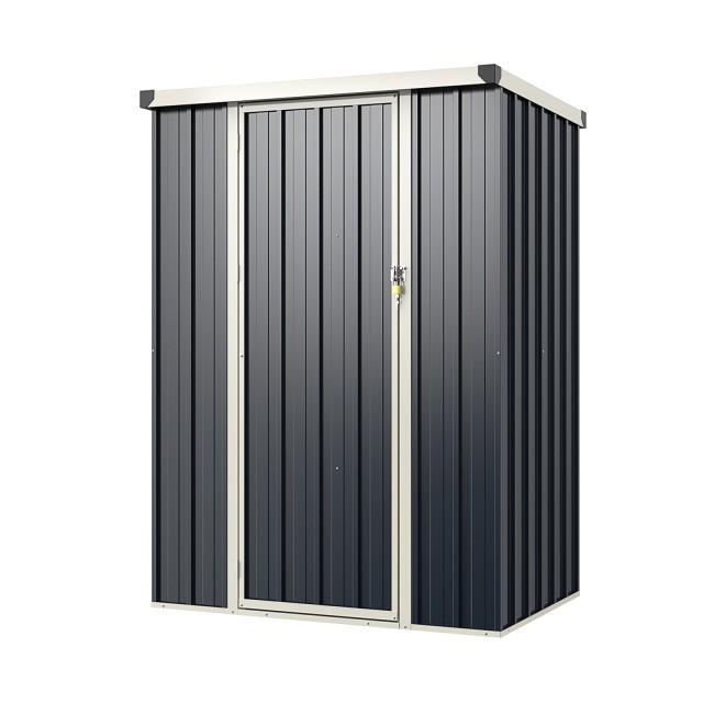 Costway Μεταλλική Αποθήκη Εξωτερικού Χώρου 117 x 89 cm, Ανθεκτικό στις Καιρικές Συνθήκες, με Κλειδαριά - Γκρι GT4192GR