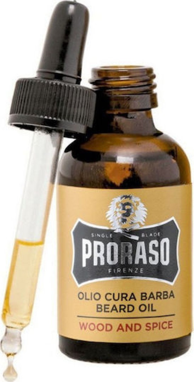 Proraso Λάδι Περιποίησης για Γένια Wood & Spice 30ml 8004395001668