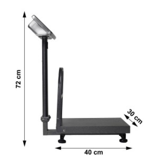 MULTISTORE Βιομηχανική Ηλεκτρονική Ζυγαριά 200 kg LCD H-008