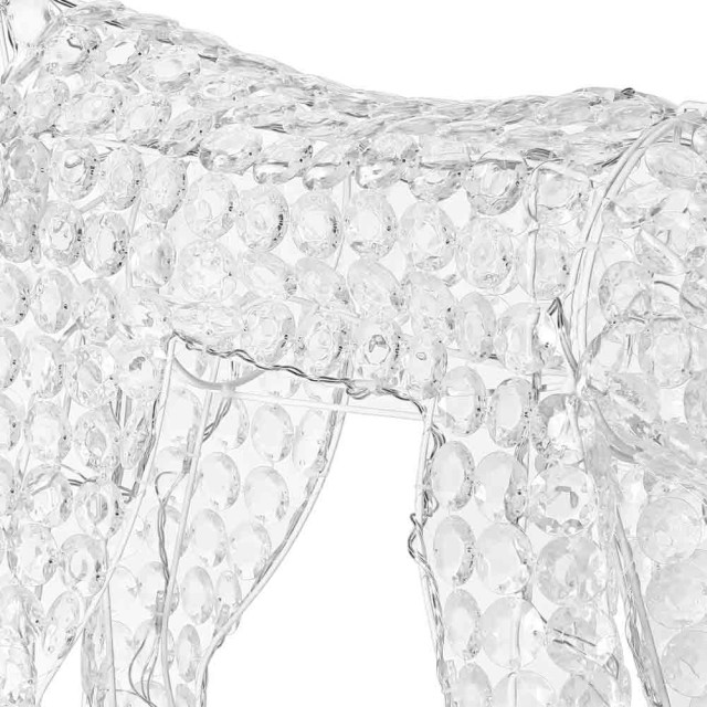 BAKAJI Ρένα Φωτεινή Στολισμένη Τάρανδος 3D Ακρυλικό με 100 LED Ψυχρού Λευκού Φωτισμού Υ42 cm 02814722