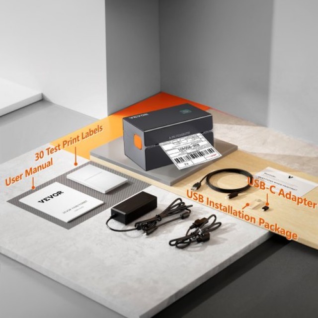 Εκτυπωτής Θερμικών Ετικετών VEVOR 300DPI, Bluetooth, Συμβατός με Amazon/eBay/Etsy, Μαύρο YSBQDYJFTSYCLCFN0V2