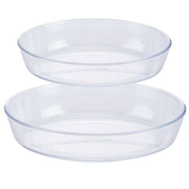 Galileo Σετ 2 οβάλ πυρίμαχες γυάλινες φόρμες από βοριοπυριτικό γυαλί SChef 5920172