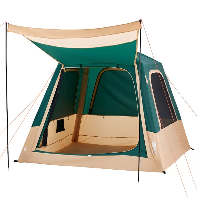 VEVOR Φουσκωτή Σκηνή Camping 4 Ατόμων με Επαναφορτιζόμενη Αντλία, Σωλήνες TPU, 5 Μεγάλα Παράθυρα με Δίχτυ, Αδιάβροχη, Πράσινη CQZ7575FTZDBIYGL8001V9