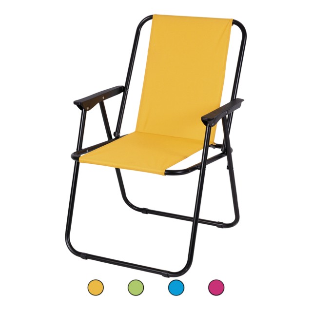 Galileo Πτυσσόμενη καρέκλα χαλάρωσης με μπράτσα από ατσάλι και πολυεστέρα Est 5901443 Τυχαία Επιλογή Χρωμάτων