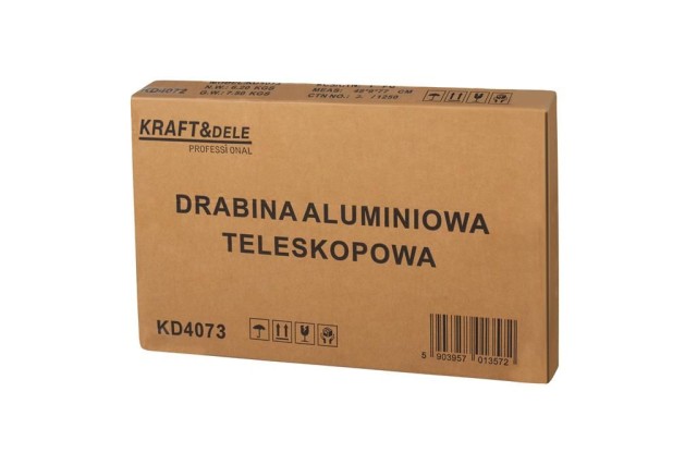 Kraft&Dele Τηλεσκοπική Σκάλα Αλουμινίου 3.2 m με 11 Σκαλοπάτια για Μέγιστο Φορτίο 150kg KD-4073