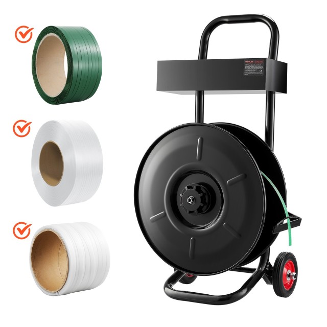 VEVOR Καρότσι Δεσίματος, Διάμετρος Πυρήνα 20.3 εκ, Πλαίσιο Ανθρακούχου Χάλυβα, Διαστάσεις Προϊόντος 16.1 x 26.4 x 39.4 εκ BZKZCKZCTYX8IOD3W002V0