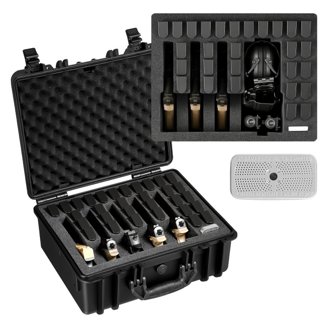 VEVOR Ανθεκτική Θήκη Πιστολιού με XPE Αφρό, Αδιάβροχη Κασετίνα με Προσαρμόσιμο Εσωτερικό και Χερούλι, Συμβατή με TSA, 475x415x215 mm YZSQH1891638KE5MK001V0