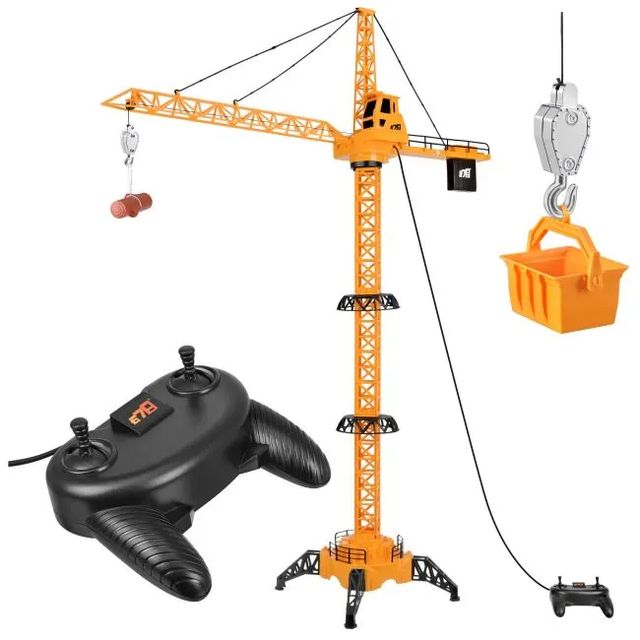 Crane Τηλεχειριζόμενος Γερανός Εργοταξίου 125 cm με 3 Ρυθμίσεις Ύψους και Καλωδιακό Χειριστήριο 28322
