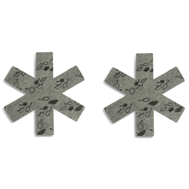 Galileo Σετ 2 Προστατευτικά Τηγανιών 38 εκ από Πολυεστερικό Τσόχα SChef 5919577