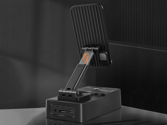 Verk Group Βάση Κινητού/Tablet για Γραφείο με Bluetooth Ηχείο 5W, Μαύρη 5907451373187