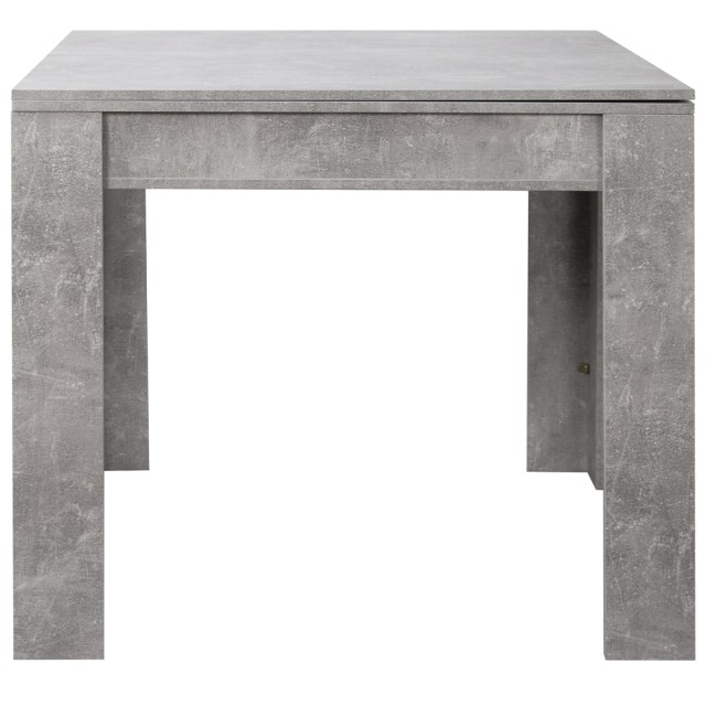 BAKAJI Τετράγωνο Τραπέζι Φαγητού 90x90 από Ξύλο Τσιμέντο Επεκτάσιμο με Άνοιγμα Βιβλίου 02839555