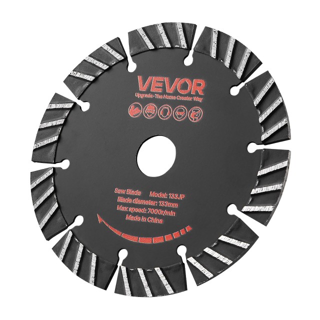 VEVOR Δίσκος Διαμαντιού 133 mm για Τοιχοκόφτη, 5τμχ, Φ20 mm HNTJDP133MM09U79K001V0