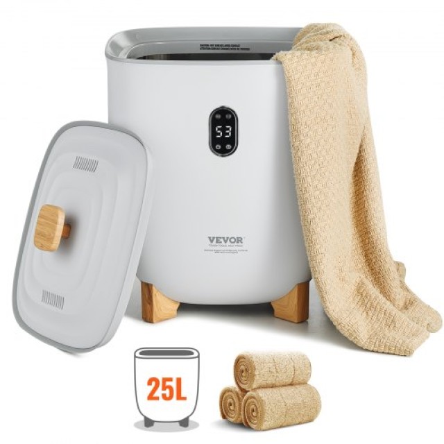 VEVOR Γκρι Κουβάς Θερμαντήρα Πετσετών 25L με Χρονόμετρο & Ένδειξη Θερμοκρασίας LED MJJRTHS25LLE9UGVT001V2