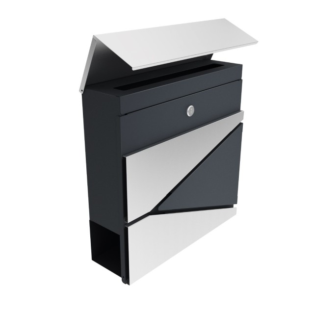 Gregman Γραμματοκιβώτιο Ασημένιο Post 40 με Διαστάσεις 5903796016529