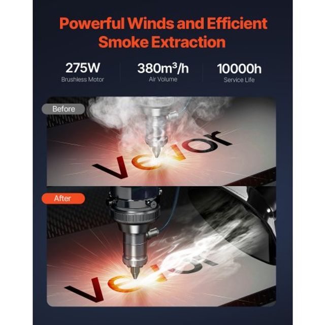 VEVOR Απορροφητήρας Καπνού 275W με Φίλτρα 4 Σταδίων PYJQDDY360LF5JO5YV2