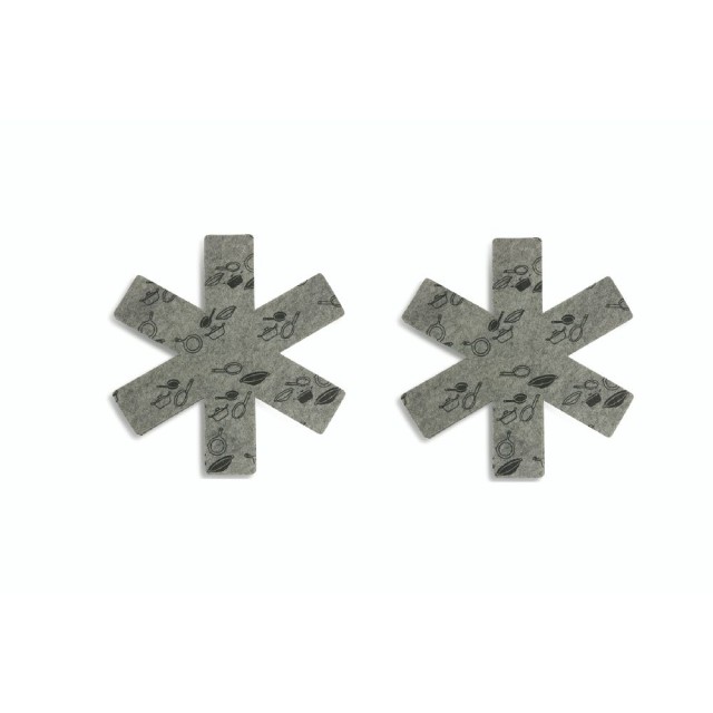 Galileo Σετ 2 Προστατευτικά Τηγανιών 38 εκ. από Πολυεστερικό Τσόχινο Υλικό 2196104