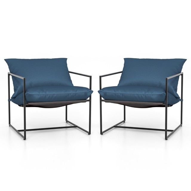 Costway  Σετ 2 Εργονομικών Καρεκλών Sling 71 x 71 x 61cm Μπλε NP11355NY-2
