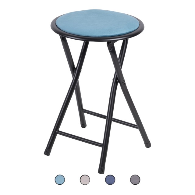 Galileo Πτυσσόμενο σκαμπό βελούδινης υφής 30x45 cm 5914225 Τυχαία Επιλογή Χρωμάτων