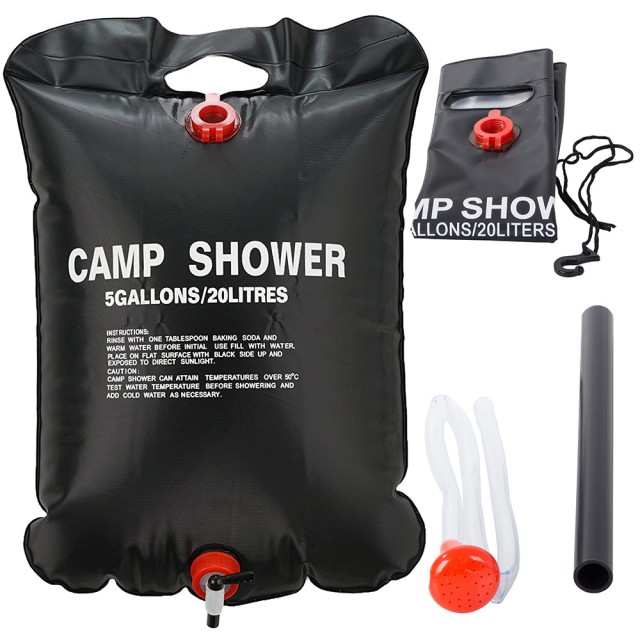 Ηλιακό Ντους Camping 20L 40 x 60 cm Μαύρο 5907451320846 Verk Group