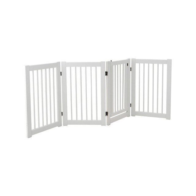 Costway Προστατευτικό Πόρτας για Σκύλους, 4 Τεμάχια, 203 x 76 x 1,8 cm, Λευκό PW10038WH
