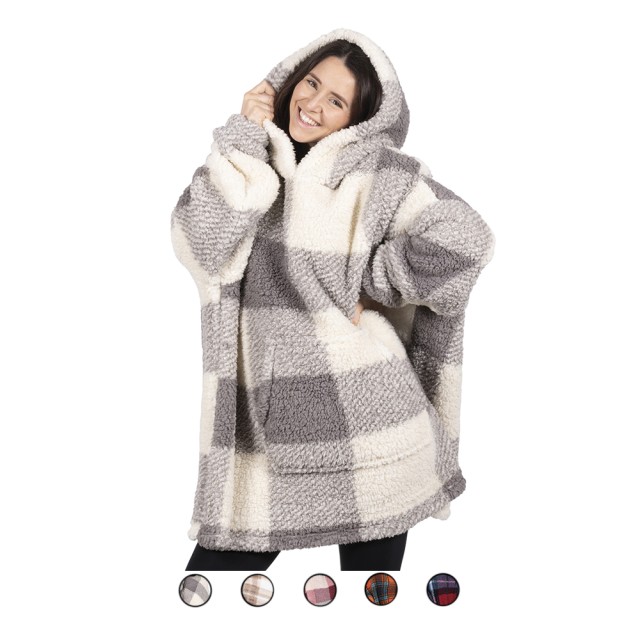 Galileo Κουβέρτα σκακιέρας από sherpa με κουκούλα 85x95cm LeFlaf (ένα μέγεθος) 5919950 Τυχαία Επιλογή Χρωμάτων