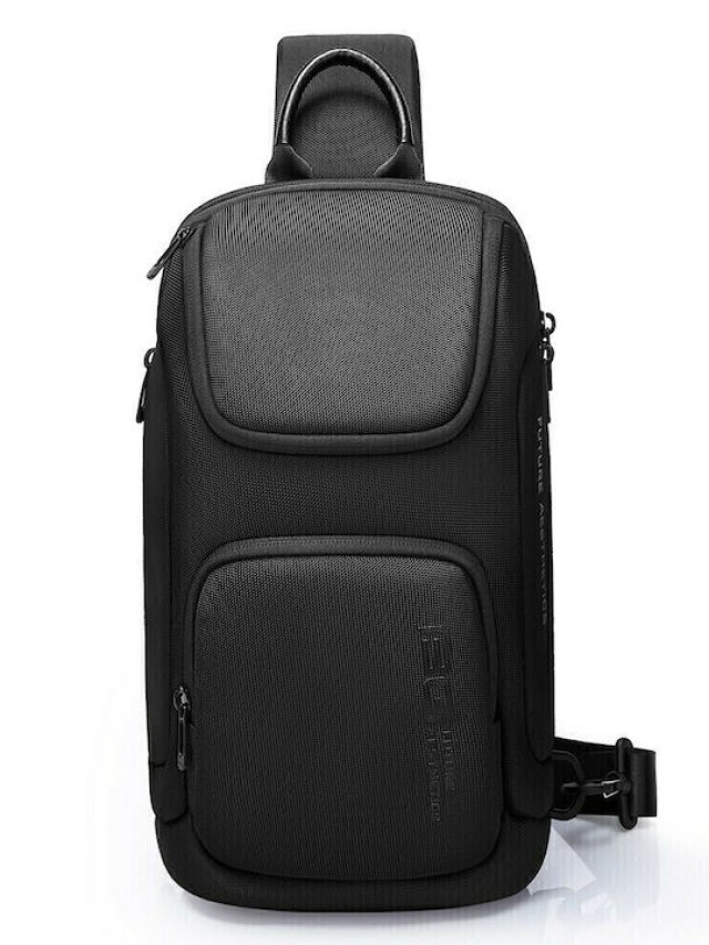 BANGE Ανδρική Τσάντα Στήθους Μαύρη 7565-Black