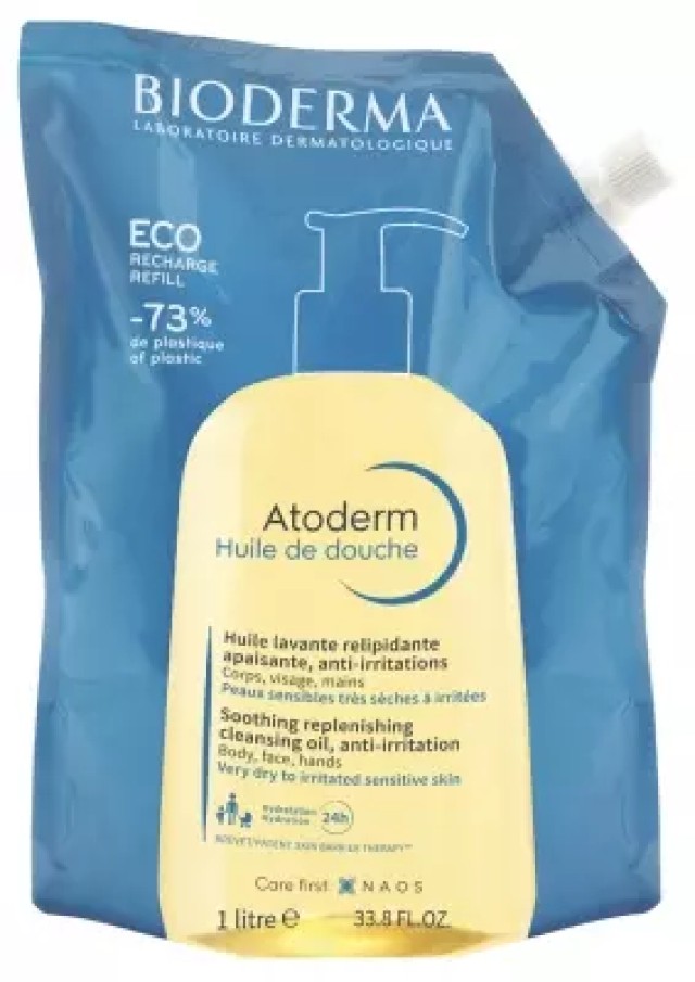 Bioderma Atoderm Huile Ενυδατικό Έλαιο Μπάνιου Συμπλήρωμα Ανταλλακτικού 1000 ml 3701129807330