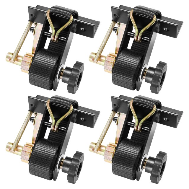 VEVOR Σετ Δέσιμο Σκάλας με Μαύρους Ιμάντες, 38mm x 2.25m, Διπλά J-Άγκιστρα, 226.8kg, (4 τεμ.) FGTJJLGDD4J0VCZS8001V0