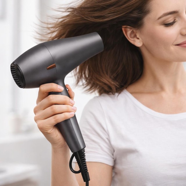 BAKAJI Επαγγελματικό Πιστολάκι Μαλλιών Εργονομικό με 2 Ακροφύσια για Γρήγορο Στέγνωμα 02001670