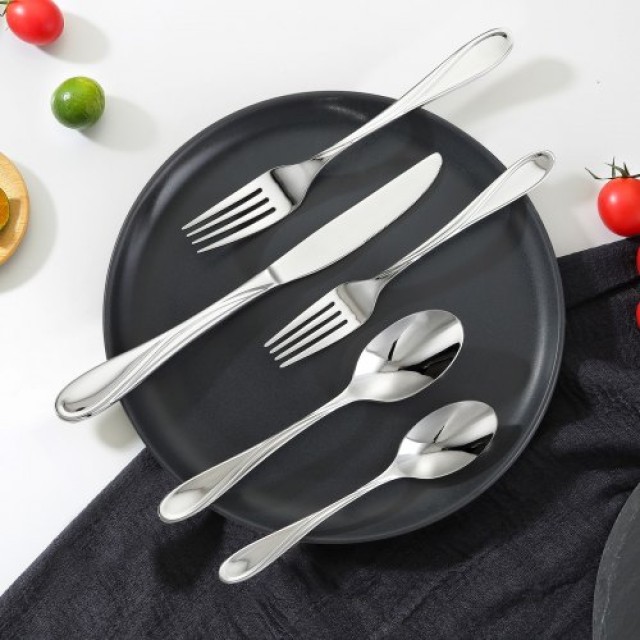 VEVOR Σετ Μαχαιροπίρουνα Ανοξείδωτο Ατσάλι 30 Τεμαχίων για 6 Άτομα 304BXGCJTZ302J5HRV0