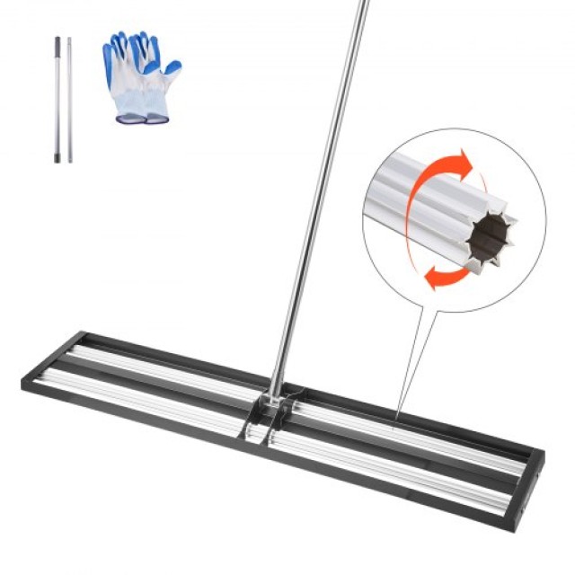 VEVOR Γκανιότα Επιπέδωσης Γκαζόν 48x10in με Ρυθμιζόμενη Λαβή 83.9in για Κήπο CPPZPEKGLK10BJFKJV0
