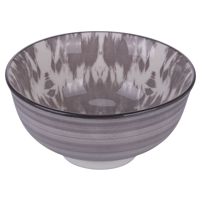 Villa DEste Σετ 6τμχ Στρογγυλό  μπολάκι 300 ml από πορσελάνη The Grey 5923005