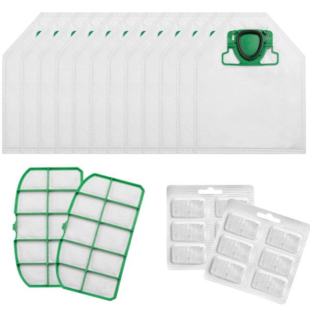 BAKAJI Κιτ Folletto Vk 200 και 200S 12 Σακουλάκια + 12 Αρωματικά + 2 Συμβατά Φίλτρα 02839481