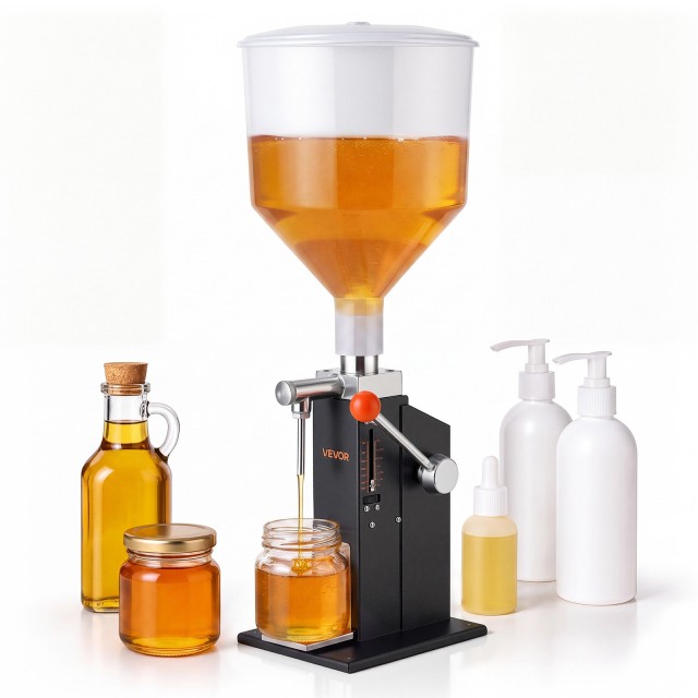 VEVOR Χειροκίνητο Γεμιστικό Υγρών και Πάστας 5-60 ml με Χοάνη 10 L CGZLSSD60MLDXKML5001V0