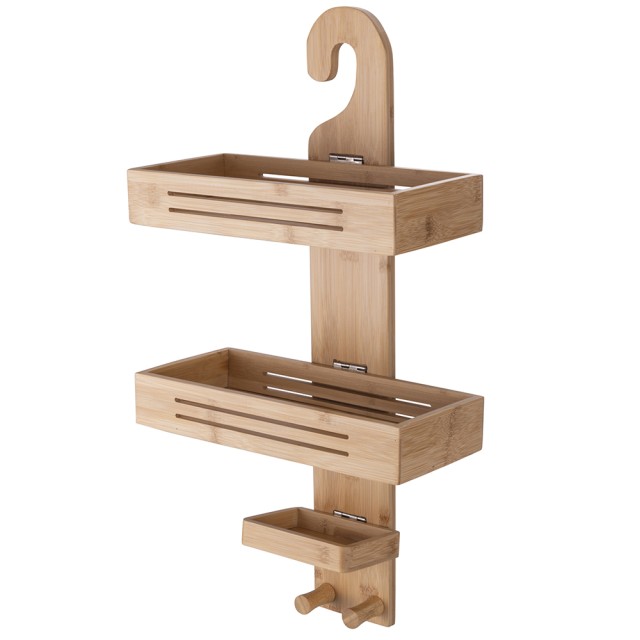 Galileo Οργανωτής ντουζιέρας με γάντζο 3 ράφια σε μπαμπού 30x145x58cm Sordine 5917174