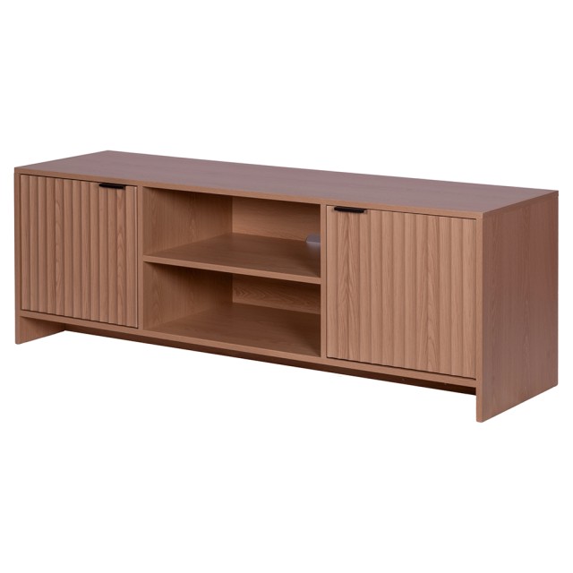 Galileo Κινητή βάση τηλεόρασης από ξύλο MDF με 2 ράφια και 2 κάθετες ριγέ πόρτες 140x39,5x49 εκ. Sibilla 2188758