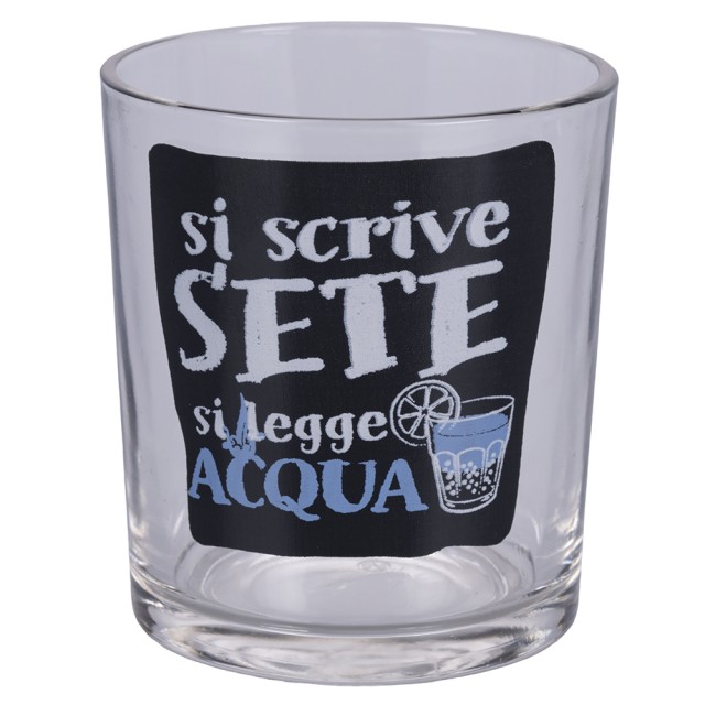 Galileo Σετ 6 ποτήρια νερού από γυαλί 270 ml Si scrive si legge 5915460