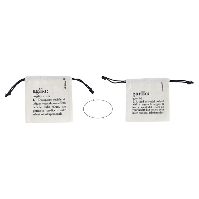 Villa dEste Home Διπλής Όψης Βαμβακερό Σακουλάκι για Σκόρδο με Δέσιμο, σε Χρώμα Ελεφαντόδοντου από Victionary 5922700