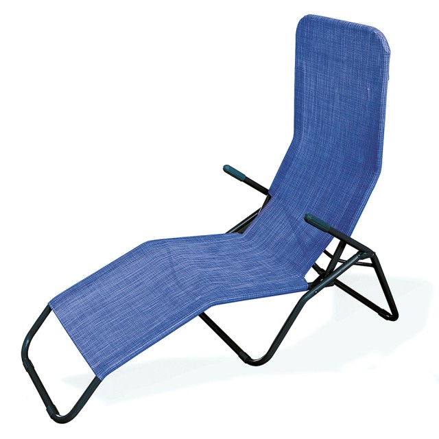 Galileo Καρέκλα Dondolina από ανθρακούχο ατσάλι, PVC και πολυεστέρα, αναδιπλούμενη και εξοικονόμησης χώρου, μπλε mélange Est 5901435