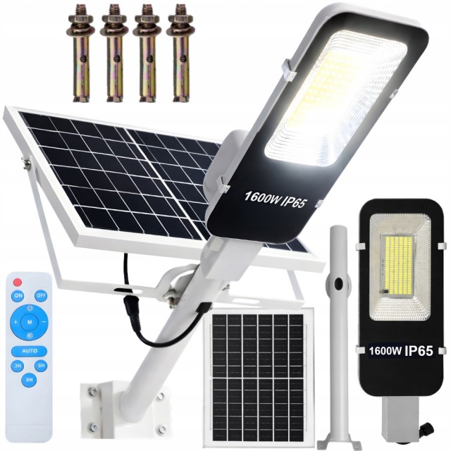 Verk Group Ηλιακός Προβολέας Τοίχου LED 154 SMD με Φωτοκύτταρο, Τηλεχειριστήριο, 1600W 5907451379561