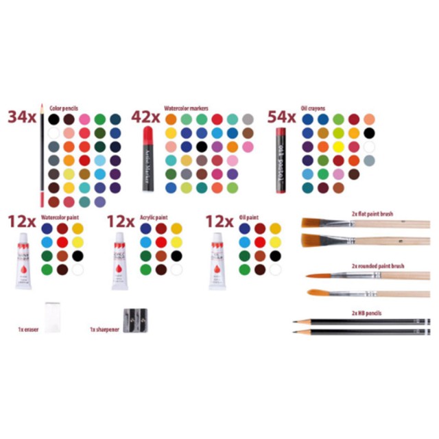 ARTICO  Σετ Ζωγραφικής με Βαλιτσάκι 31 x 45 x 9.8 cm 174 τμχ 02813523