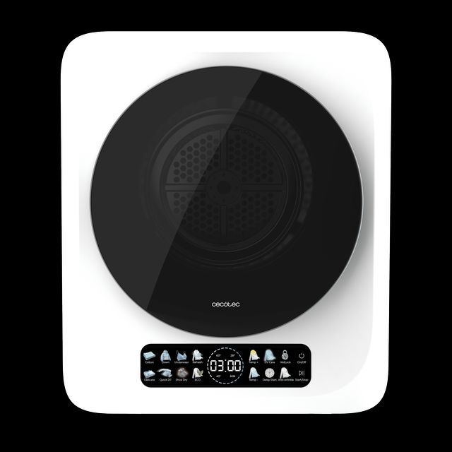 Cecotec Mini Στεγνωτήριο Ρούχων Bolero DressCode Dry 3400V 3 kg Λευκό με Full Color Οθόνη, 8 Προγράμματα και UV Care CEC-111288