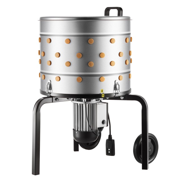 VEVOR Ηλεκτρική Μηχανή Αποπτέρωσης Κοτόπουλων 500mm, 900W, 230RPM, 98 Δάχτυλα, Ανοξείδωτο Ατσάλι, Μεταφορά Τροχών SJXTMJ20INCHP5KIX001V2