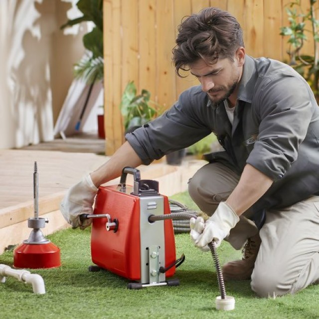 VEVOR Μηχανή Καθαρισμού Αποχέτευσης 20m x 16mm 250W Χειροκίνητο Τροφοδοτικό XSGDSTJ250W540ZG9V2