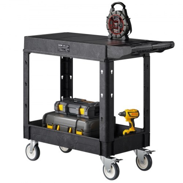 VEVOR Καρότσι Υπηρεσίας 2 Ραφιών 550 lbs με Ρόδες DXSLSYTCZH2CKF17ZV0