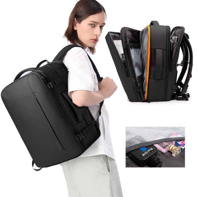 BANGE Αδιάβροχη Τσάντα Πλάτης για Laptop 15.6 Μαύρο 1909-Black