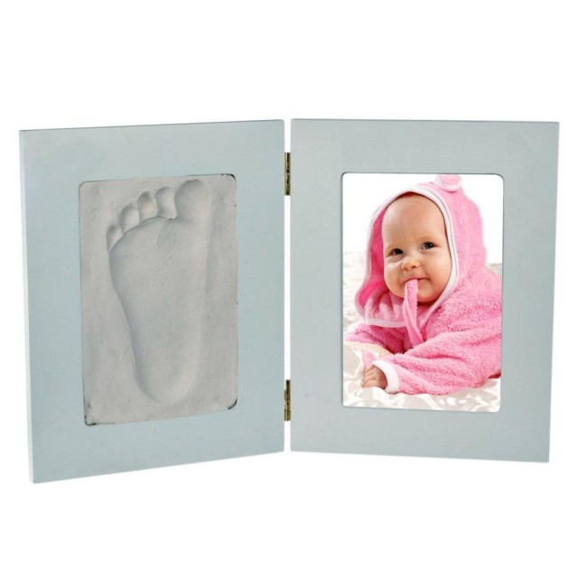 BAKAJI Διπλή Κορνίζα Φωτογραφιών με Ζυμαρικά Μοντελοποίησης 250 γρ και Αυτοκόλλητα 01818912