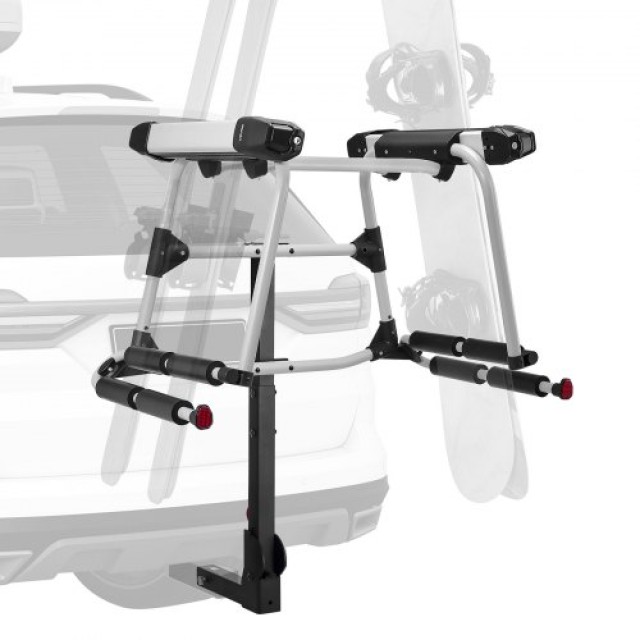 VEVOR Σχάρα Σκι & Snowboard σε Άγκιστρο, Προσαρμόζονται 50mm Υποδοχές, Μεταφέρει έως 6 Ζεύγη Σκι ή 4 Snowboards, με Κλειδαριά, Λουράκι Ασφαλείας, Πρόσβαση Κλίσης, Μαλακώματα Καουτσούκ HXBCDJZDKZDK3BR4L001V0