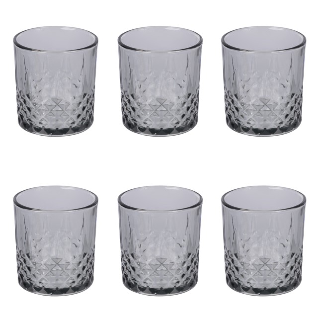 Galileo Σετ 6 ποτήρια χωρητικότητας 340 ml από γυαλί με επιφάνεια εργασμένη Edinburgh Sibilla 5918853
