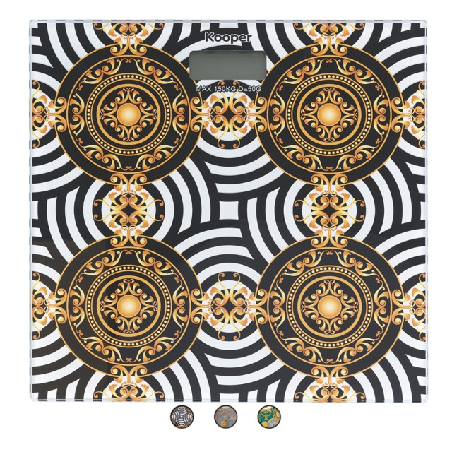 Kooper Ψηφιακή ζυγαριά μπάνιου από σκληρυμένο γυαλί Baroque Kooper 5914473 Τυχαία Επιλογή Χρωμάτων